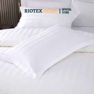 T300 Drap - Ga Cotton Khách Sạn Trắng Sọc Riotex Home 1m/m2/m4/m6/m8/2m2 x 2m Cao Cấp - Ga Cho Nệm Từ 5-35cm