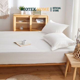 T300 Drap- Ga Cotton Khách Sạn Trắng Trơn Riotex Home 1m/m2/m4/m6/m8/2m2 x 2m Cao Cấp - Ga Cho Nệm Từ 5-35cm