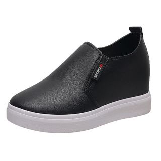 Giày slip on nữ độn đế da trơn trẻ trung SD06