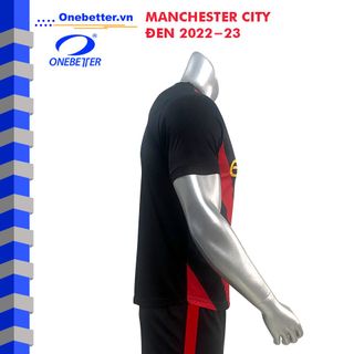 Quần áo đá banh CLB Manchester City màu đen - Thun lạnh - Size S M L XL 2XL