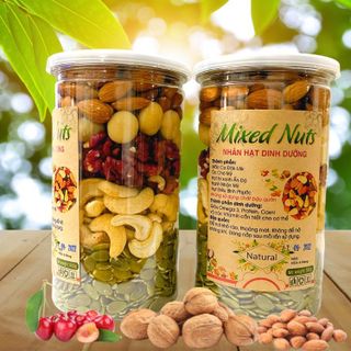 Hộp mix 5 loại hạt macca-óc chó đỏ- bí xanh-hạnh nhân-hạt điều giá sỉ