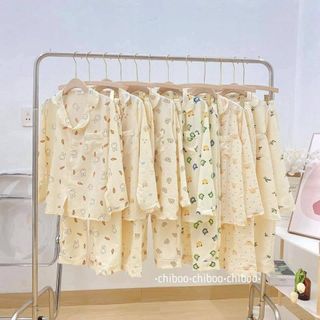 Pyjama cổ bèo đũi xốp Hàn