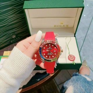 ĐỒNG HỒ ROLLEX CAO SU ĐỎ TRUNG CẤP HOT