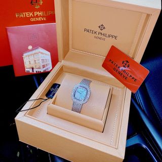 Đồng hồ nữ cao cấp PATEK PHILIPPE SATINE MẶT KHẢM TRAI về lại