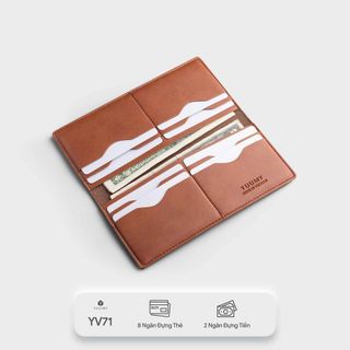 Ví nữ cầm tay dáng đứng liberal ylyv71 Yuumy được thiết kế dáng đứng phổ thông, gập đôi tiện dụng, kích thước vừa tay
