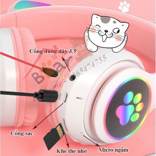 Chia sẻ: 0 Tai Nghe Mèo Bluetooth chụp Tai STN28, Có Mic, Âm Bass Mạnh Mẽ Nghe Nhạc, Chơi Game. Học Onlie Cực thích
