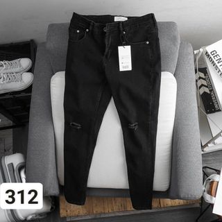 BIGSIZE - Quần jean nam form bigsize 85kg - 130kg - Rách 2 lỗ ngay gối mã 312