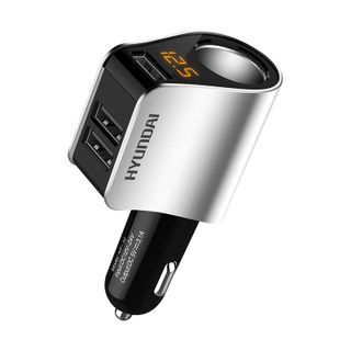 Tẩu Sạc Nhanh Ô Tô Chính Hãng Hyundai - Đầu Ra 3 Cổng USB,1 Cổng Tẩu Tròn phía trên.