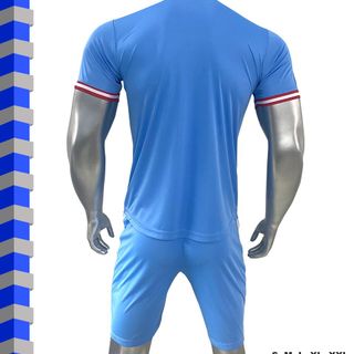 Đồ đá banh, quần áo bóng đá CLB Manchester City xanh da - Thun lạnh co giãn - Full Size từ S đến 2XL