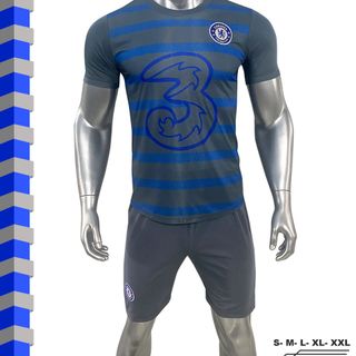 Quần áo bóng đá CLB Chelsea màu xám - Vải thun lạnh - Size từ S đến 2XL giá sỉ