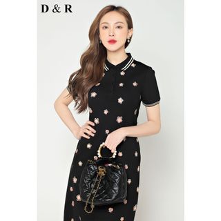 Đầm polo nữ bigsize họa tiết hoa D4921