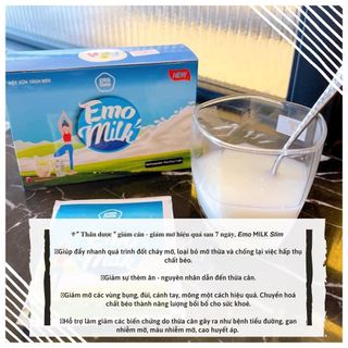 Giảm Cân An Toàn Bột Sữa Tách Béo Hoà Tan Vị EMO_MILK FEN Chính Hãng ( MUA 1 TẶNG 4) )