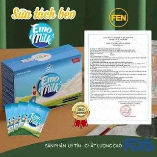 Giảm Cân An Toàn Bột Sữa Tách Béo Hoà Tan Vị EMO_MILK FEN Chính Hãng ( MUA 1 TẶNG 4) )