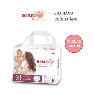 Bịch Tã Quần ROSE BABY Đầy Đủ Size M (30 miếng)/ L (28 miếng)/ XL (26 miếng)/ XXL (24 miếng)/ XXXL (22 miếng)