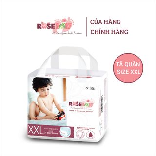 Bịch Tã Quần ROSE BABY Đầy Đủ Size M (30 miếng)/ L (28 miếng)/ XL (26 miếng)/ XXL (24 miếng)/ XXXL (22 miếng)