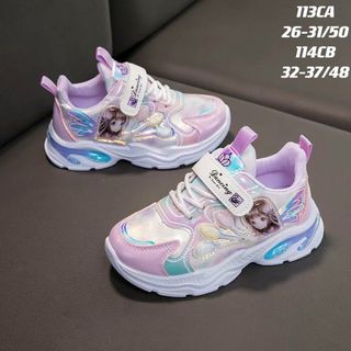 Giày thể thao trẻ em đế cao phối hình công chúa elsa dễ thương 115