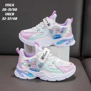 Giày thể thao trẻ em đế cao phối hình công chúa elsa dễ thương 115