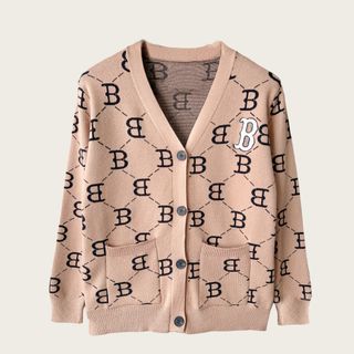 Áo khoác len Cardigan thêu chữ B L002