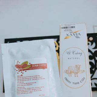 Ủ Trắng Nhau Thai Cừu Xavia Tặng kèm tẩy tế bào chế cà phê