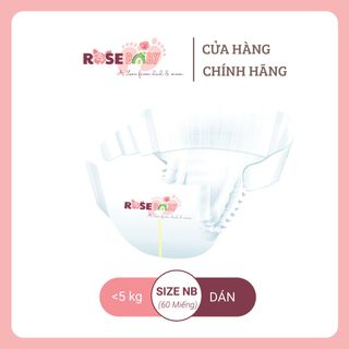 Bịch tã dán ROSE BABY Việt Nam chống hăm đủ size NB, S, M, L an toàn cho bé
