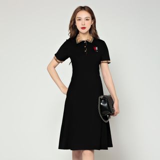 Đầm polo logo thêu D8174