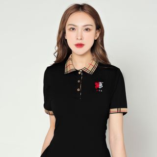Đầm polo logo thêu D8174