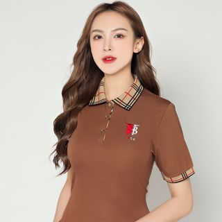 Đầm polo logo thêu D8174