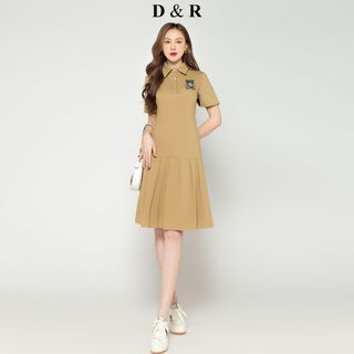 Đầm polo logo con gấu D8284