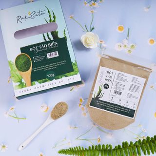 Bột mặt nạ tảo biển thải độc da se khít lỗ chân lông Rakisuta 100g