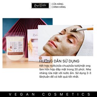 Bột mặt nạ nhân sâm đất sét tăng đàn hồi da Rakisuta 100g