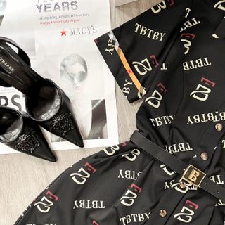 Đầm sơ mi BBR kèm belt D5432