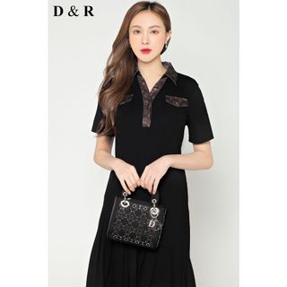 Đầm polo phối viền màu D2780