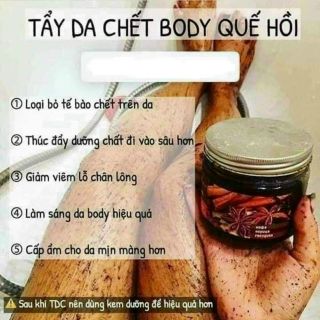 Tẩy tế bào chết quế hồi chính hãng
