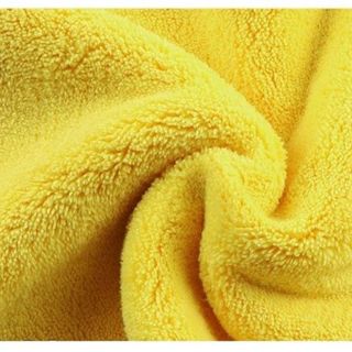 Khăn Lau Đa Năng Microfiber 2 Mặt Vàng - Xám Siêu Thấm Cực Dày Không Đổ Lông Chuyên Dụng Cho Ô Tô Xe Hơi