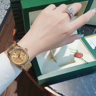 ĐỒNG HỒ ROLLEX NIỀNG ĐÁ COUPLE CAO CẤP HOT