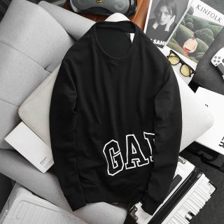 Bigsize - Áo sweater nam form bigsize 90kg - 120kg đen in chữ G A D