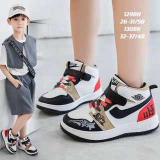Giày thể thao trẻ em cổ cao da mềm phối màu đẹp 129
