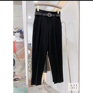 Quần Baggy Nữ Cạp Liền Chất Vải RuBy Đẹp Đứng Quần Kèm Đai