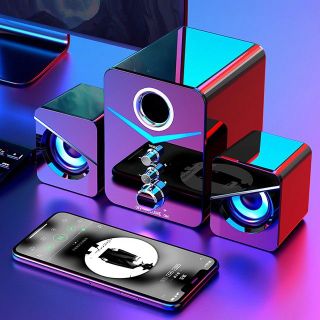 loa vi tính bluetooth D221 loa may tính bluetooth Để Bàn Bass Cực mạnh Có LED Thiết Kế Nhỏ Gọn