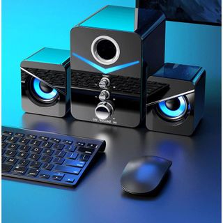 loa vi tính bluetooth D221 loa may tính bluetooth Để Bàn Bass Cực mạnh Có LED Thiết Kế Nhỏ Gọn