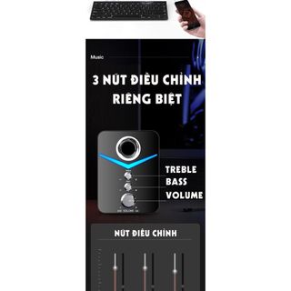 loa vi tính bluetooth D221 loa may tính bluetooth Để Bàn Bass Cực mạnh Có LED Thiết Kế Nhỏ Gọn