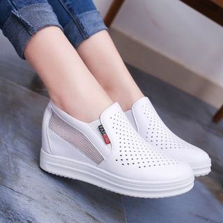 Giày Sneaker Độn Đế Nữ 6cm Mã H35 form nhỏ ảnh thật cuối