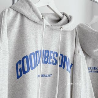 Áo hoodie chống logo in chữ goodvibesonly form dưới 70kg đẹp giá sỉ