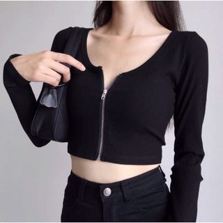 Áo croptop thun gân freesize 55 ký