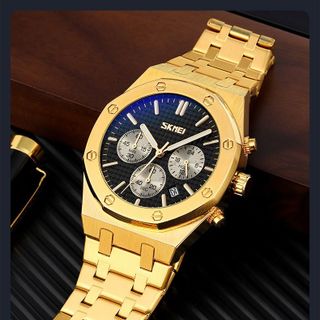ĐỒNG HỒ NAM SKMEI095 DÂY THÉP KHÔNG GỈ 6 KIM LỊCH NGÀY TIỆN LỢI