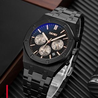 ĐỒNG HỒ NAM SKMEI095 DÂY THÉP KHÔNG GỈ 6 KIM LỊCH NGÀY TIỆN LỢI