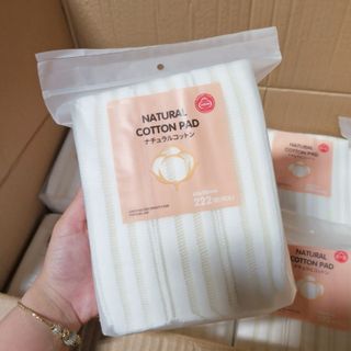 Bông tẩy trang 222 miếng natural cotton pad (mẫu mới) giá sỉ