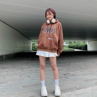 Áo hoodie chất thun nỉ mịn, in nổi doris form rộng 70kg