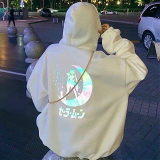 Áo Hoodie thuỷ thủ mặt trăng form dưới 70kg nón 2 lớp, thun nỉ ngoại mềm mịn