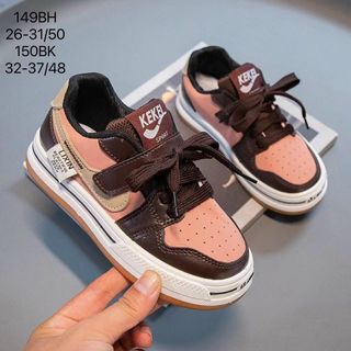 Giày thể thao trẻ emquai dán phối dây buộc đẹp 26-31